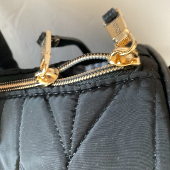 JOAN & DAVID Chevron Quilted Roll Duffle Bag NWT Size 21" - Picture 7 of 11